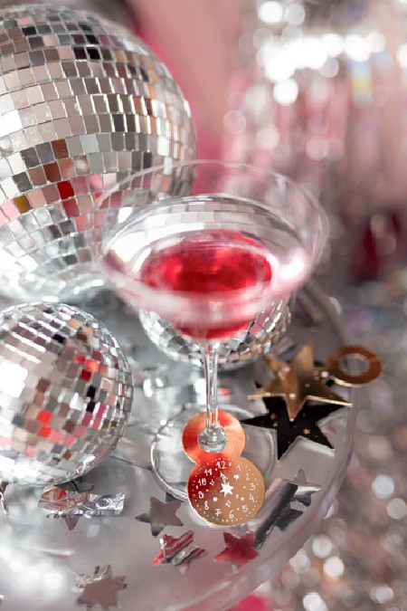 6 Marques -verres Happy New...