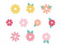 10 Marqueurs de verre Fleurs
