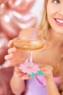 10 Marqueurs de verre Fleurs