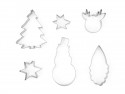 6 Emporte -pièces Noël Merry Christmas - argent