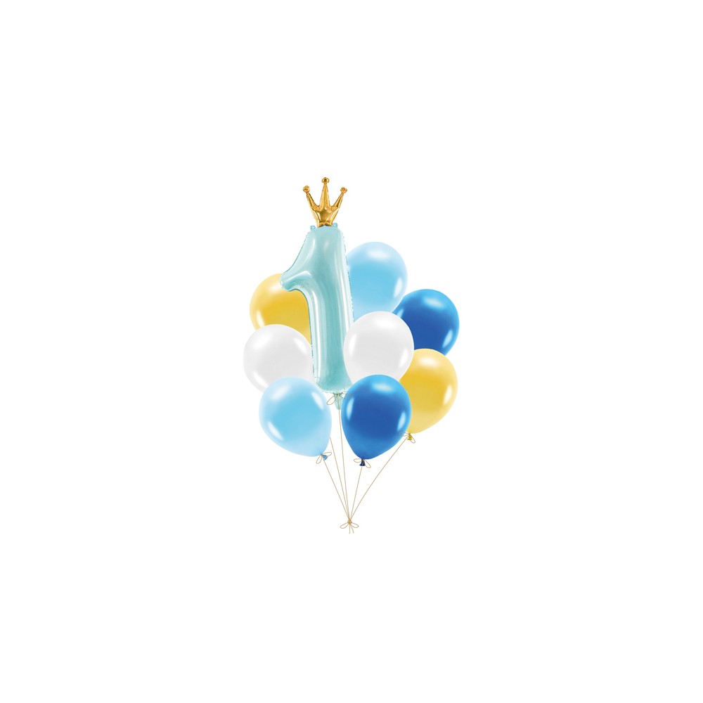 9 Ensemble de ballons Premier Anniversaire - bleu