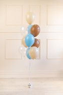 10 Ensemble de ballons en latex - mix bleu/crème