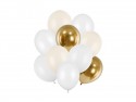 10 ballons "nude et doré" - 27 cm