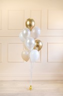 10 ballons "nude et doré" - 27 cm