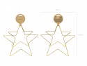 Lot de 2 étoiles en métal doré - 20 et 28 cm