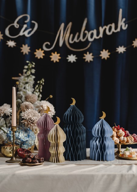 4 Décorations alvéolées en...