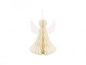 Décoration en papier honeycomb Ange - ivoire - 24 cm