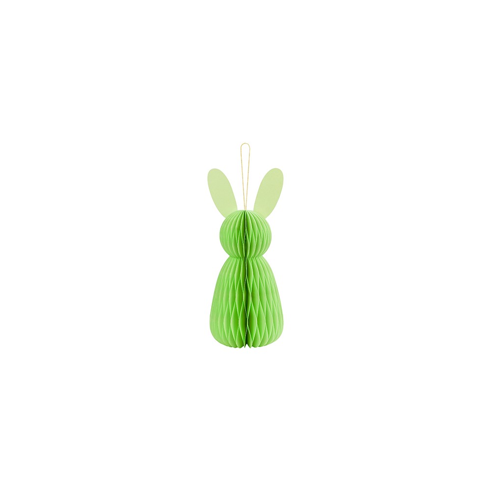 Décoration en papier honeycomb Lapin - vert clair - 30 cm