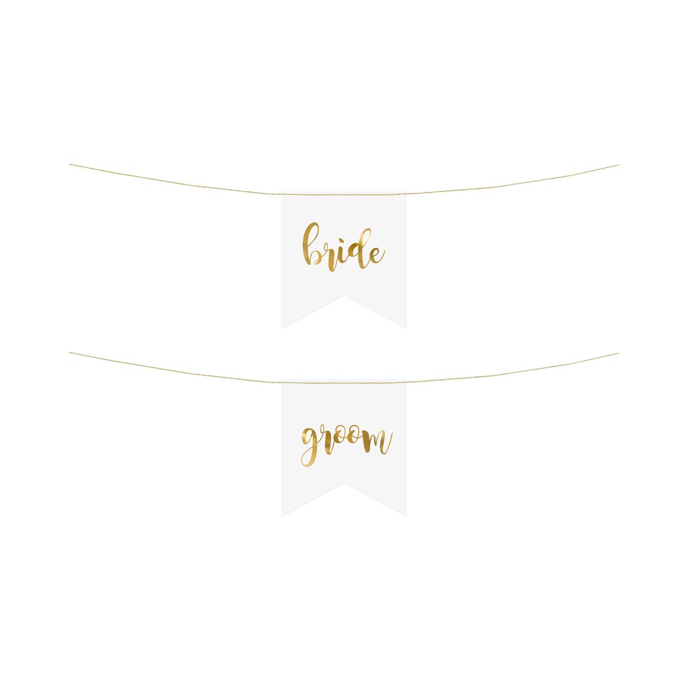 2 Cintres pour chaises - Bride Groom or