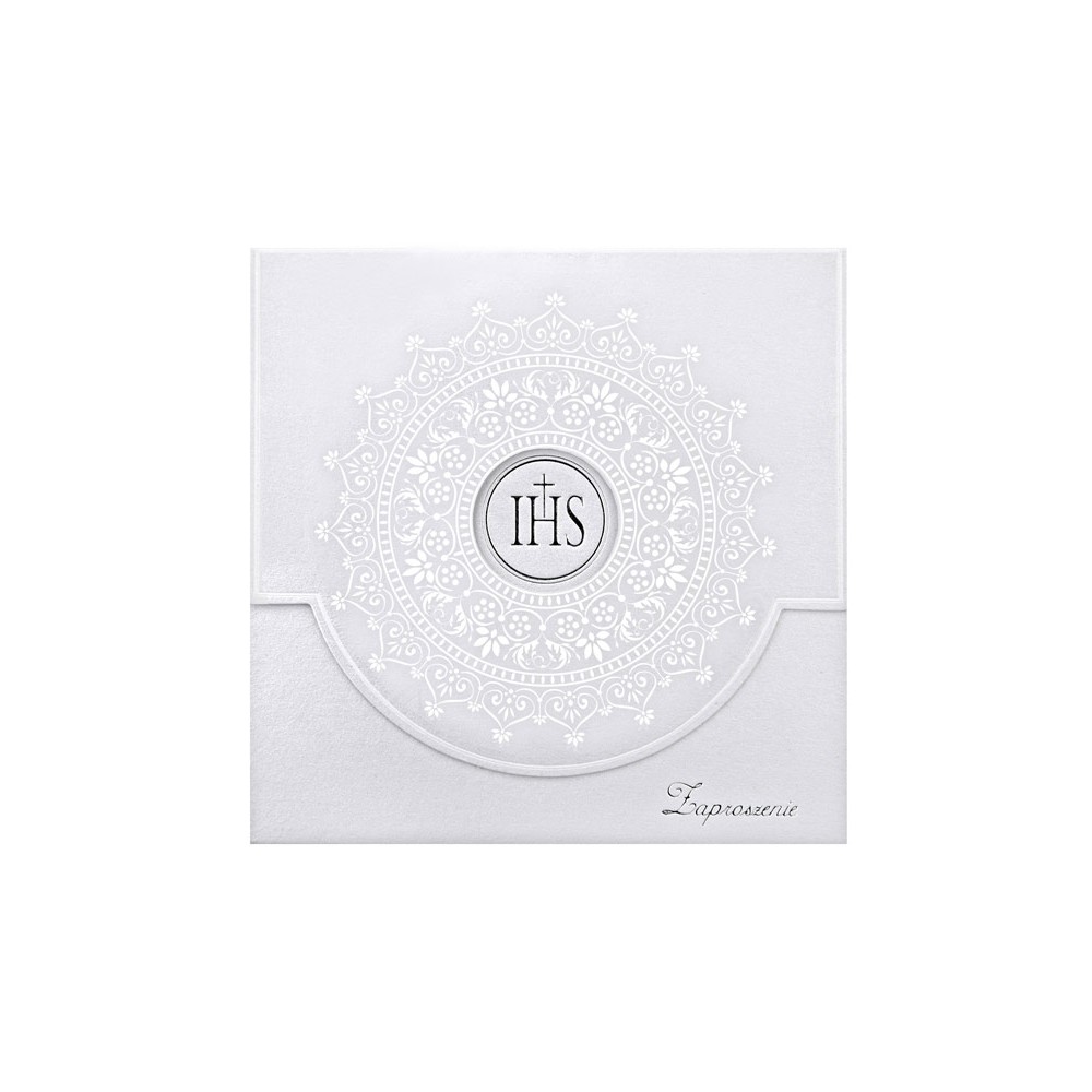 10 Invitations à la communion avec ornement - blanc