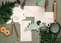 6 invitations ou marque place "dinosaure"