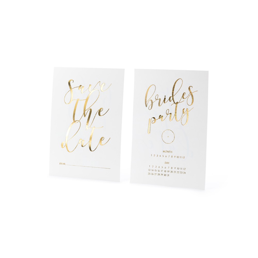 10 Invitations Save the date - blanc