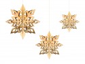 6 Décoration suspendue Flocons - or