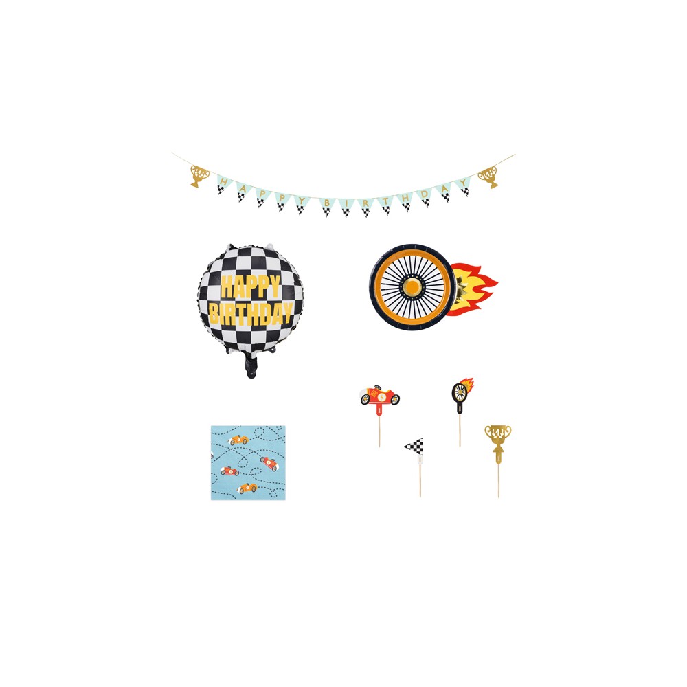 25 Kit de décoration de fête - Voitures