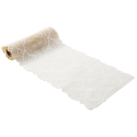 3m chemin de table en dentelle blanche - 18 cm
