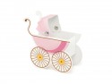 boîtes cadeaux en forme de poussette bébé rose