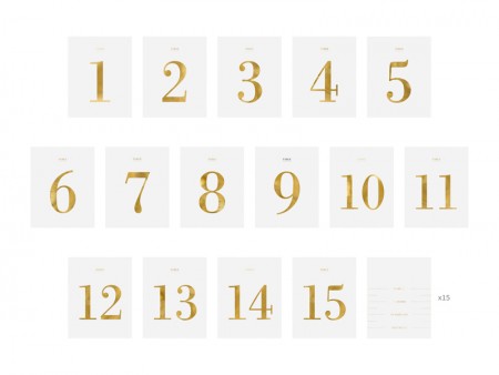 Numéros de table - set...