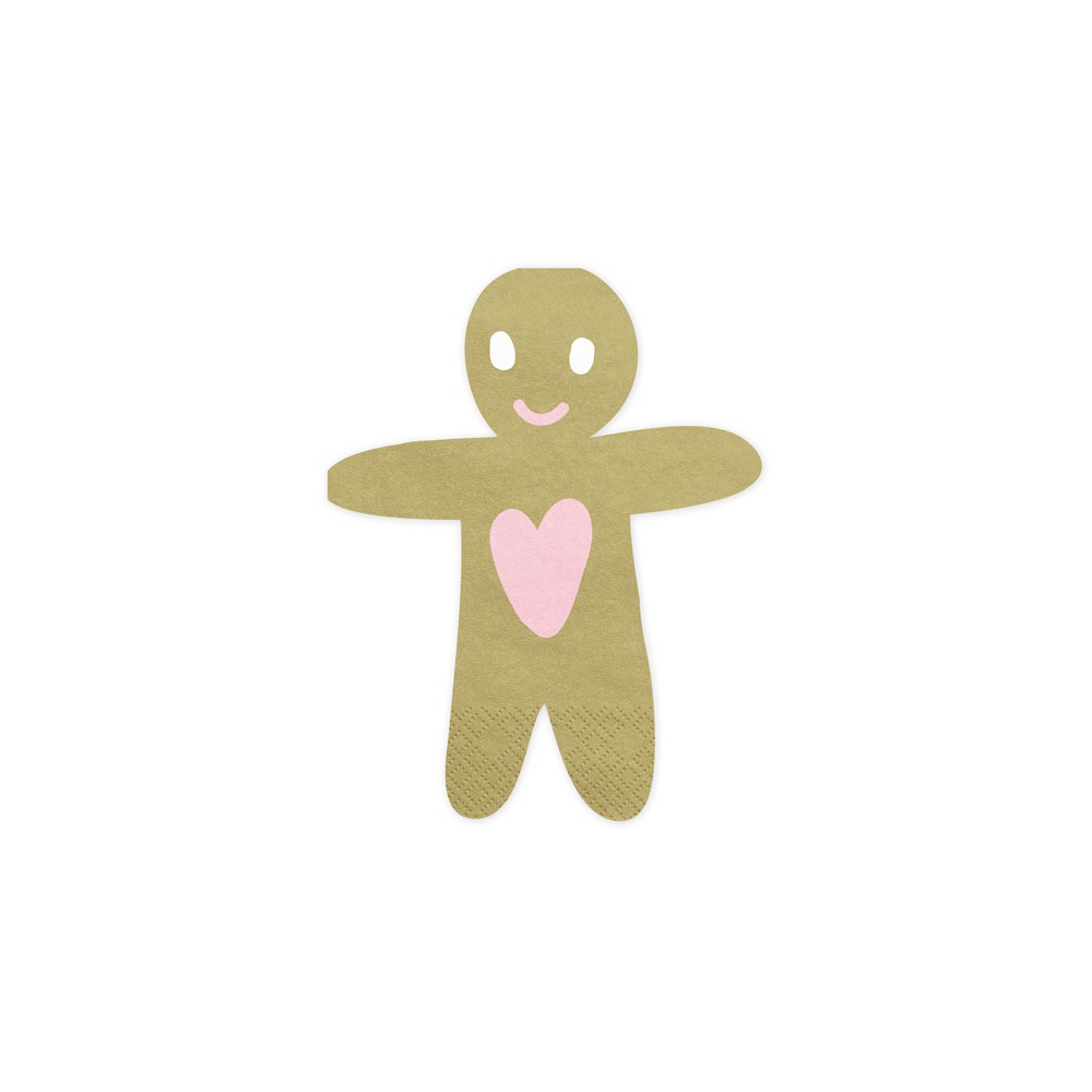 Serviettes Gingerbread Man, 16x13cm