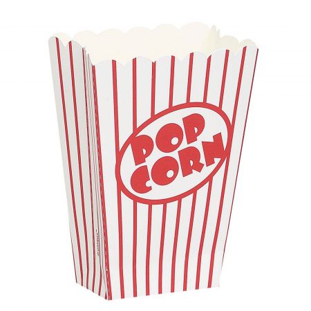 8 boites à pop corn en carton