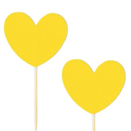 10 pics coeur jaune