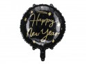 Ballon en aluminium Happy New Year, 45 cm, noir