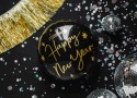 Ballon en aluminium Happy New Year, 45 cm, noir