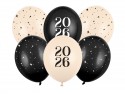 Ballons 30 cm, Happy New Year 2026, Pastel Mix