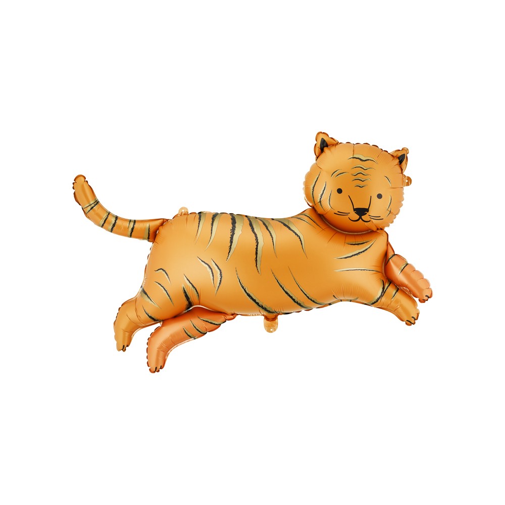 Ballon en aluminium Tigre, 104x81 cm, orange