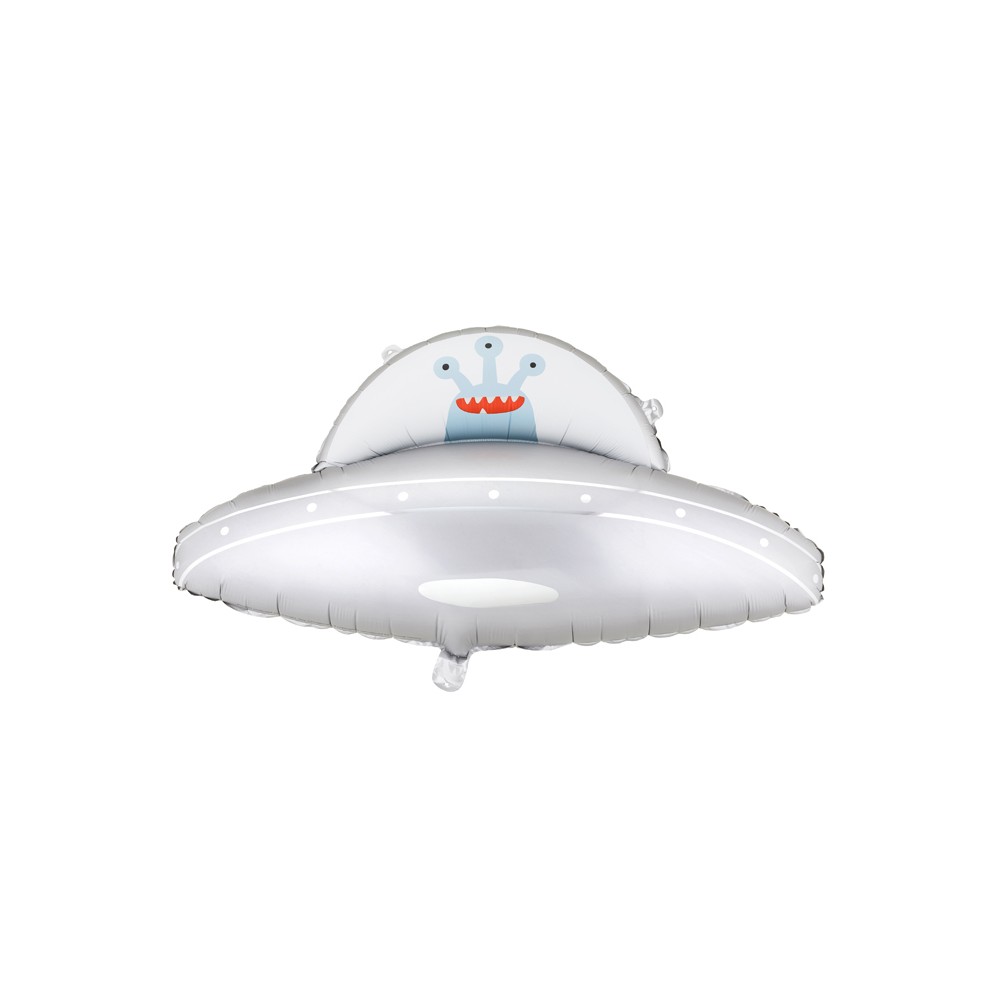 Ballon en aluminium OVNI, 79x55 cm, argent