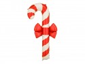 Ballon en aluminium Sucre d’orge avec nœud, 70x131,5 cm, beige-rouge