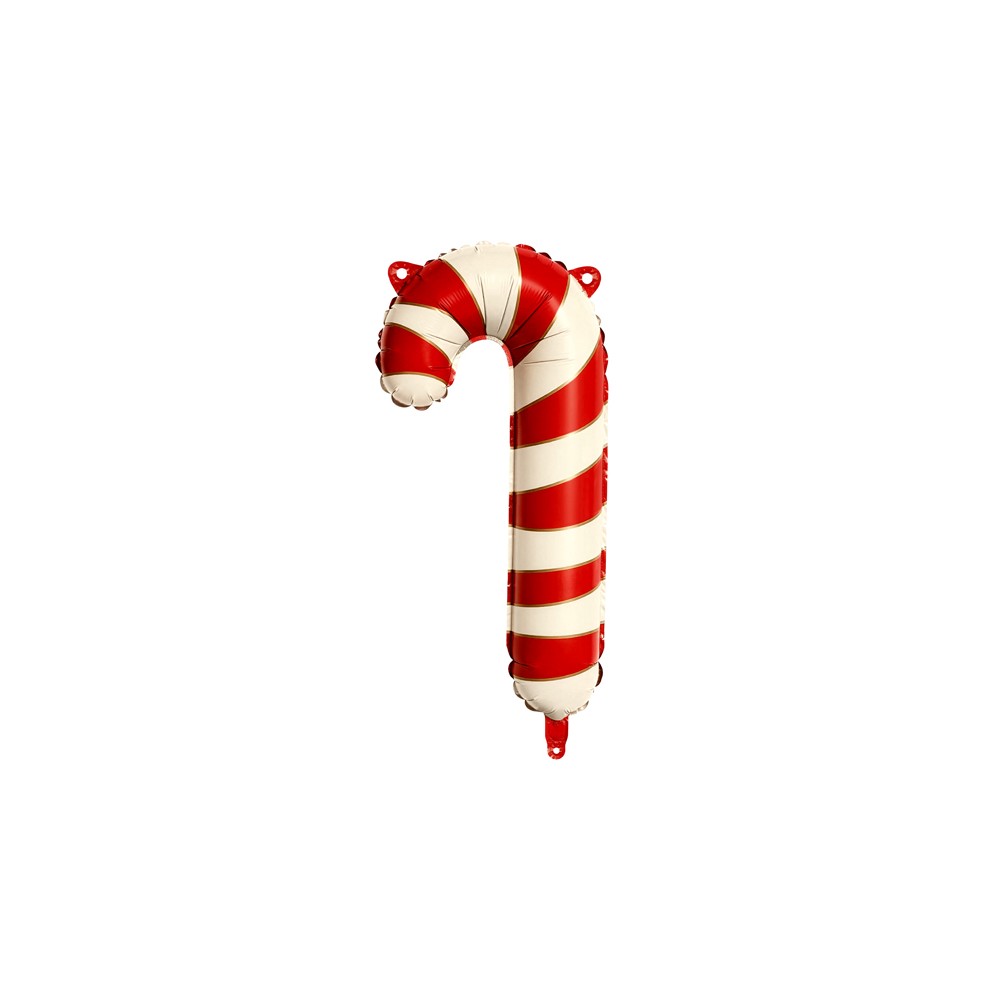 Ballon en aluminium pour guirlande Sucre d’orge, 15,5x31 cm, rouge-blanc