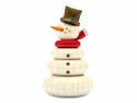 Ballon en aluminium Bonhomme de neige debout, 64,5x120 cm, beige