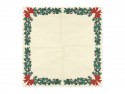 Serviettes Guirlande de Noël, 33x33 cm, beige