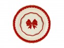 Assiettes Nœud, 18 cm, rouge-beige