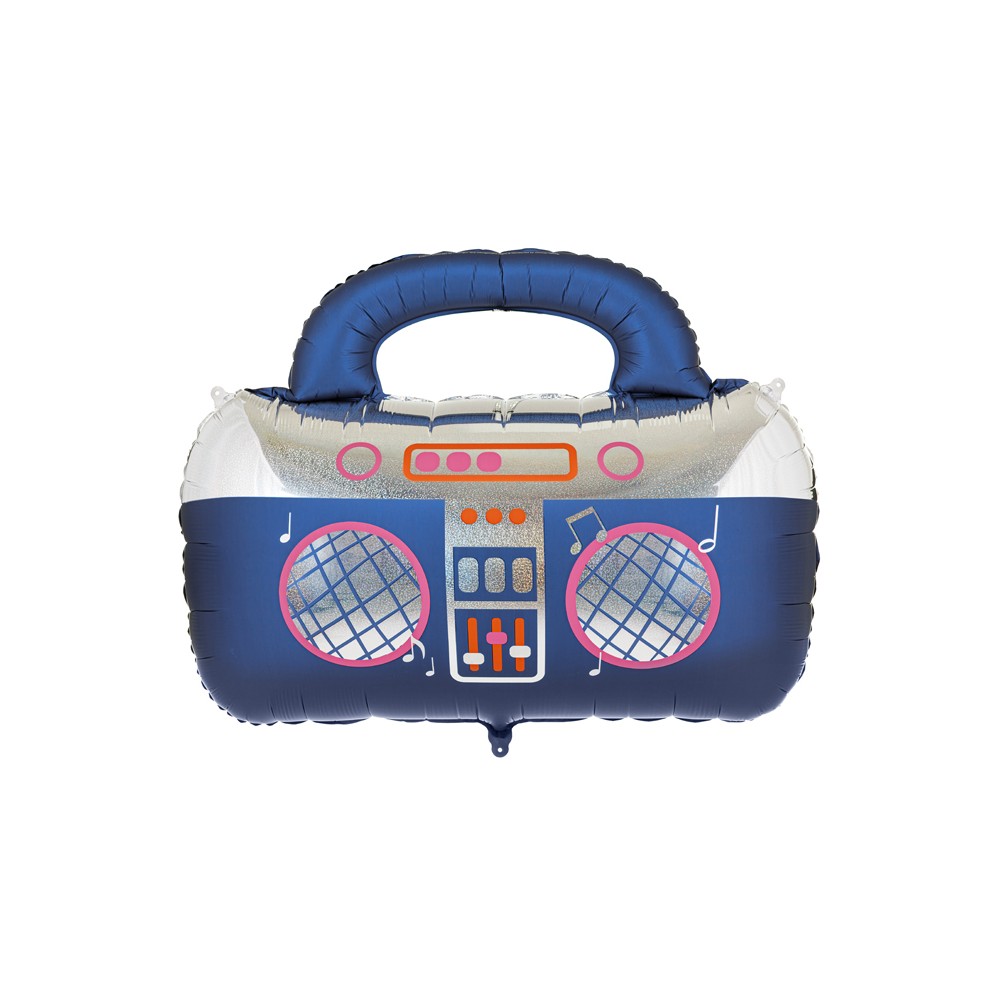 Ballon aluminium Boombox, 98x70.5 cm, bleu marine
