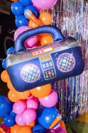Ballon aluminium Boombox, 98x70.5 cm, bleu marine