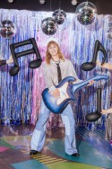Ballons aluminium pour guirlandes Notes musicales, 23-55x50 cm, noir