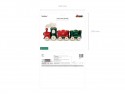 Ballon aluminium Train XXL, 221x96 cm, vert-rouge