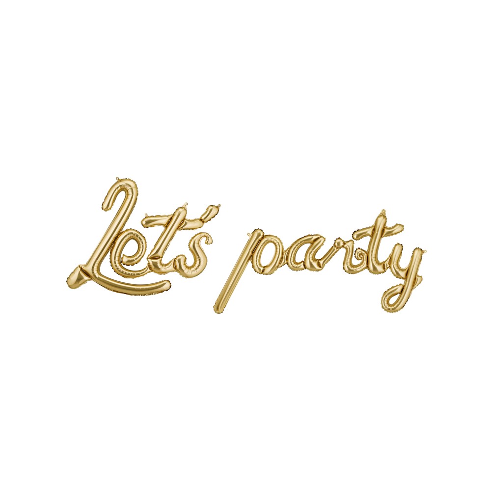 Ballon aluminium Let's Party, 230x80 cm, or