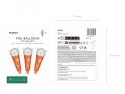 Ballons aluminium pour guirlandes Microphone, 10x25 cm, orange