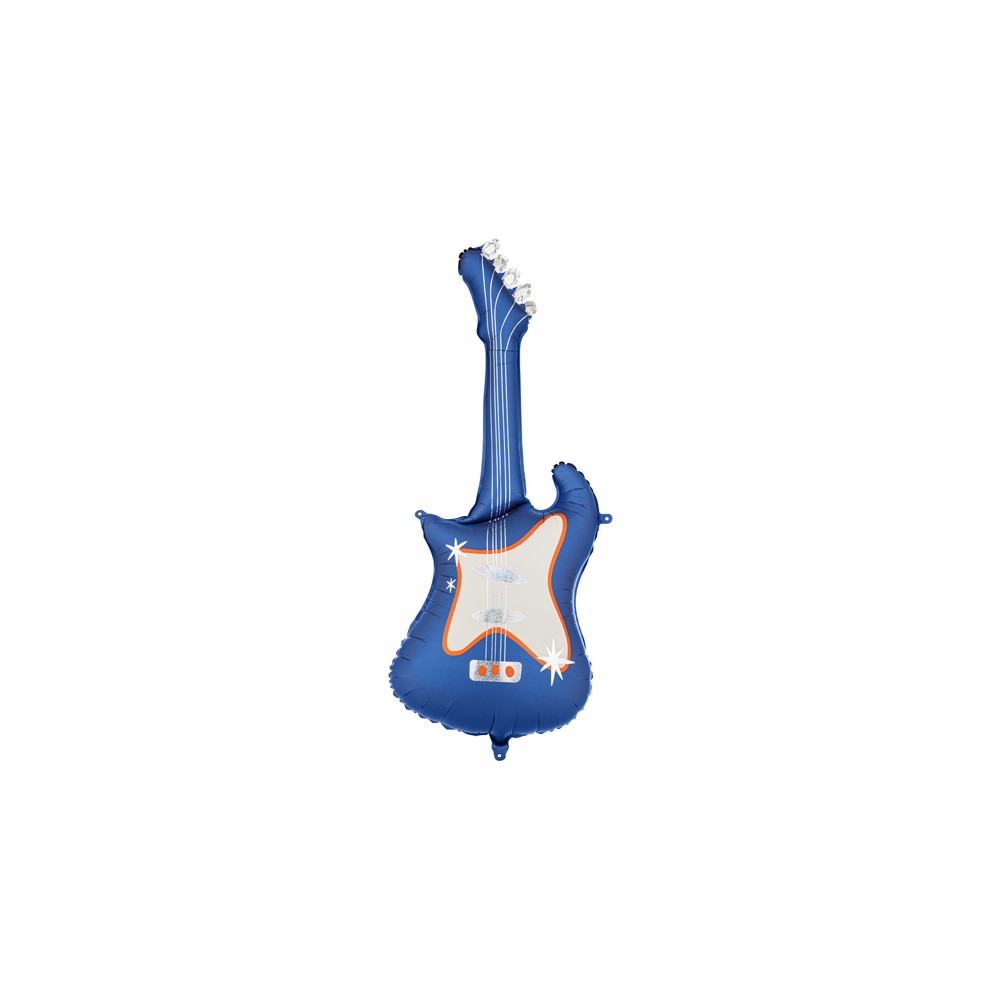 Ballon aluminium Guitare, 41x105 cm, bleu marine