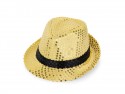 Chapeau à sequins avec bande, diamètre 27 cm, or