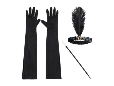Set d'accessoires rétro, noir
