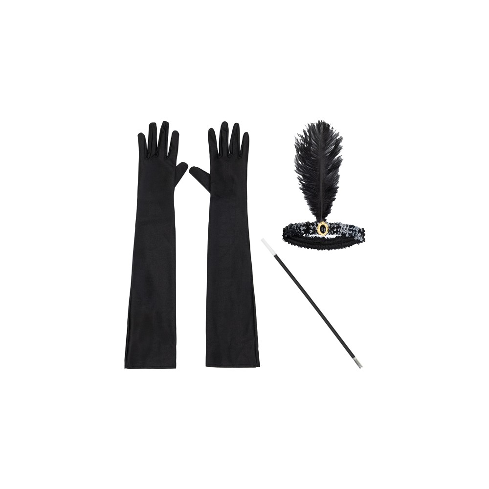 Set d'accessoires rétro, noir