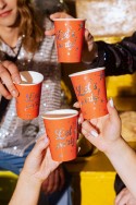 Gobelets Let's party!, 250 ml, orange