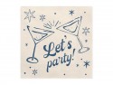 Serviettes Let's party!, 33x33 cm, beige
