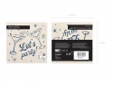 Serviettes Let's party!, 33x33 cm, beige