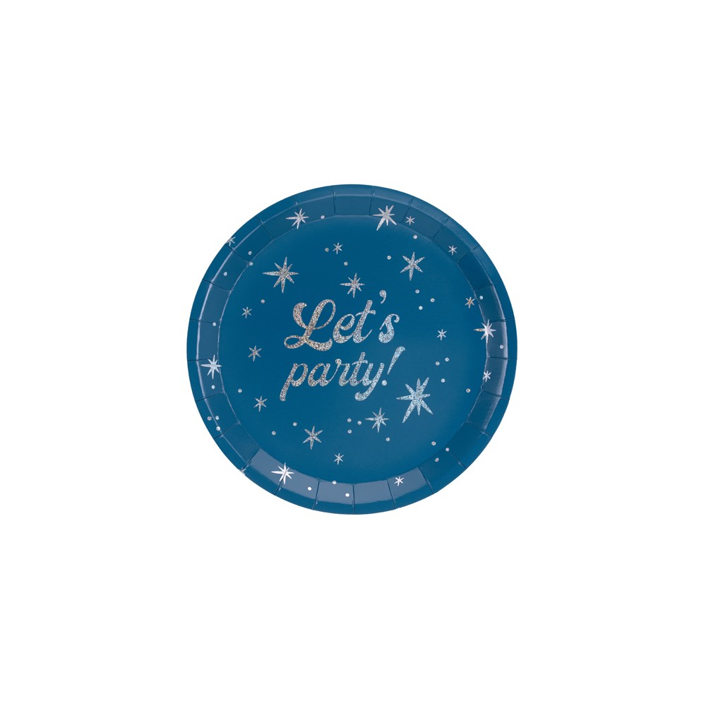 Assiettes Let's party!, 23 cm, bleu marine