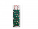 Sacs cadeaux Flocons et cloches, 12.5x33.5x9 cm, rouge et vert