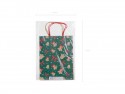 Sacs cadeaux Flocons et cloches, 19x25x10 cm, rouge et vert